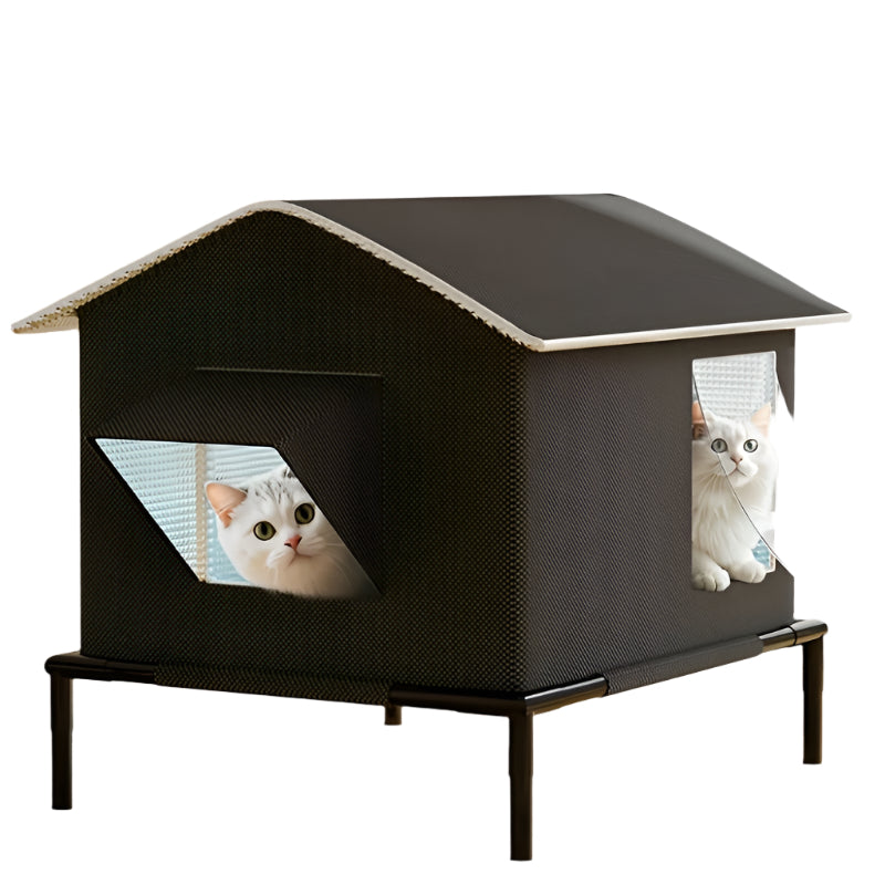 NNETM Four Seasons Outdoor Cat Shelter with Ice Box