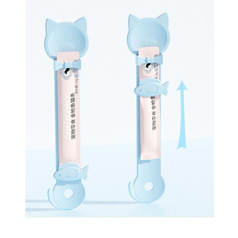 Cat Treat Spoon for Lickable Cat Treats Squeeze Up,Food Dispenser Cat Feeder