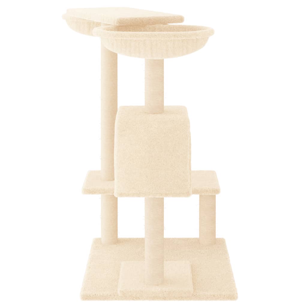 NNEVL Cat Tree with Scratching Posts Cream 82 cm
