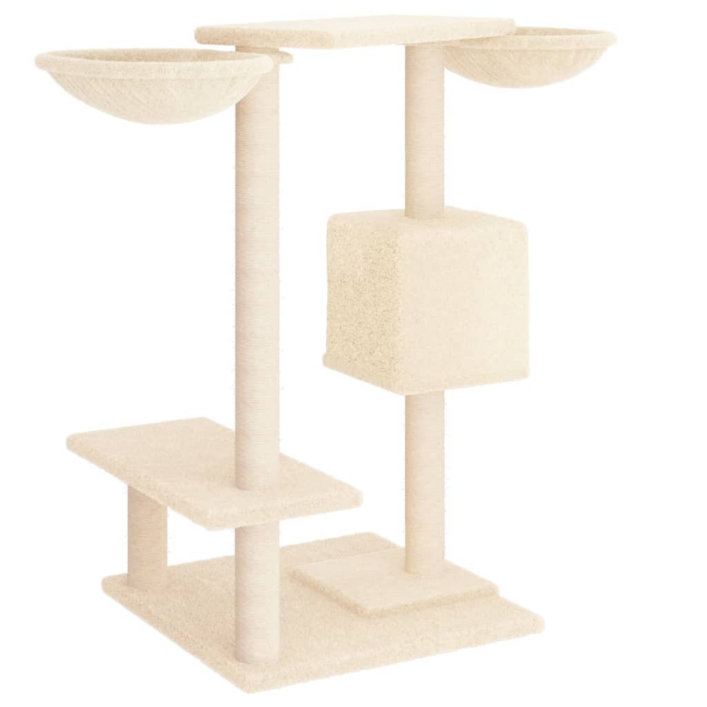 NNEVL Cat Tree with Scratching Posts Cream 82 cm