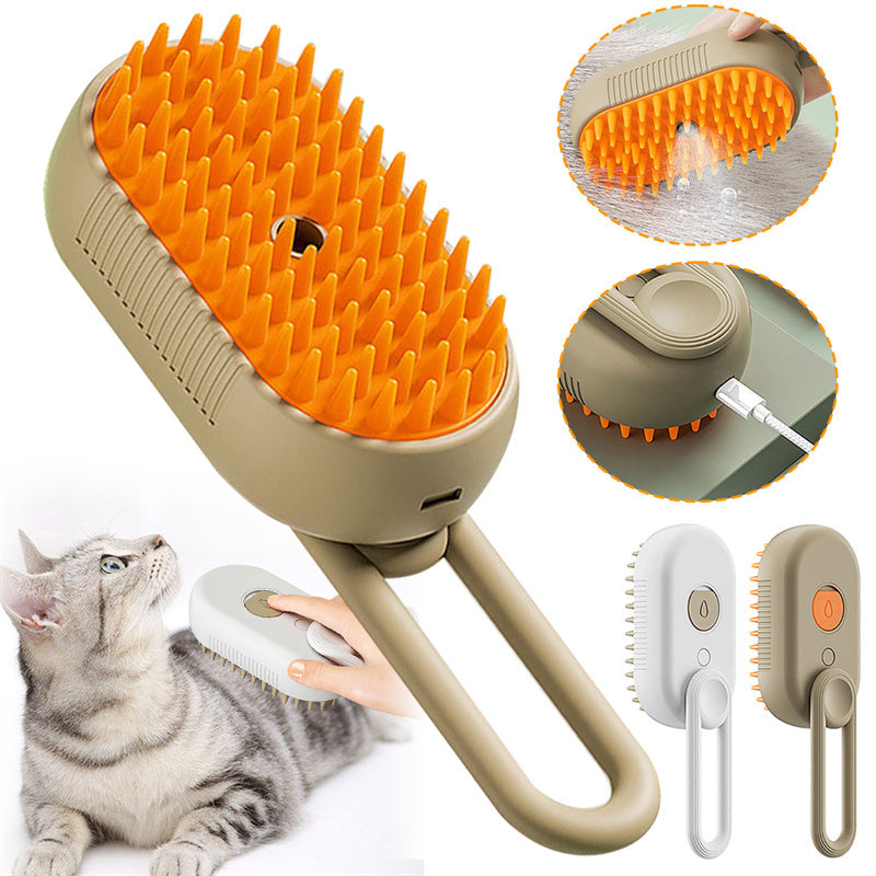 Cat Grooming Brush with Steam-1