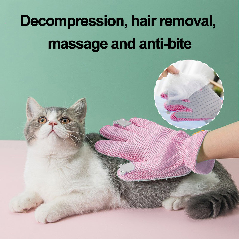 Cat Grooming Glove for Pet Hair Removal and Massage-0