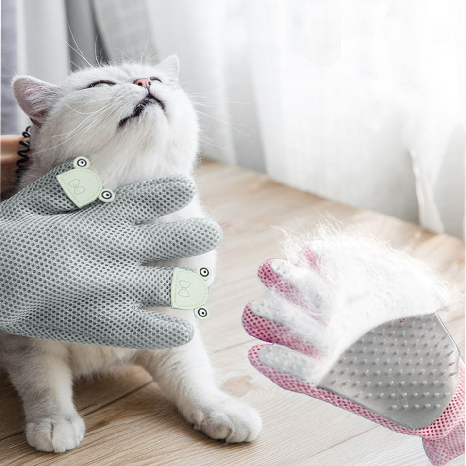 Cat Grooming Glove for Pet Hair Removal and Massage-2