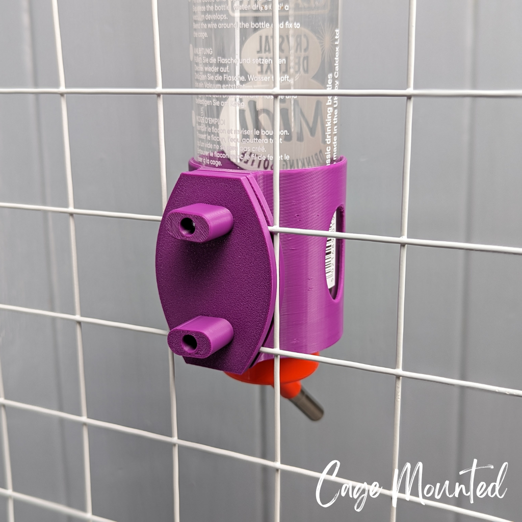SINGLE Cage/Wall Mounted Water Bottle Holder - Electric Purple - TRADE