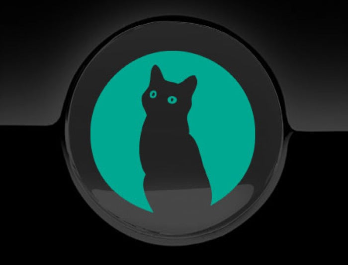 Moon Cat Fuel Cap Cover Car Sticker