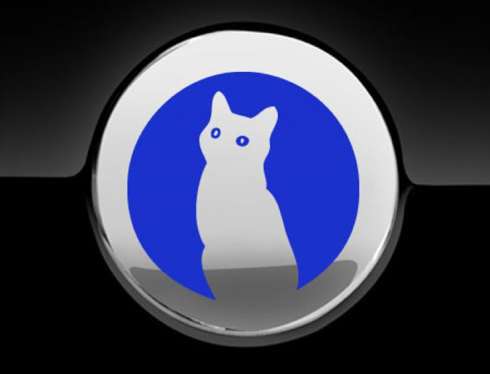 Moon Cat Fuel Cap Cover Car Sticker
