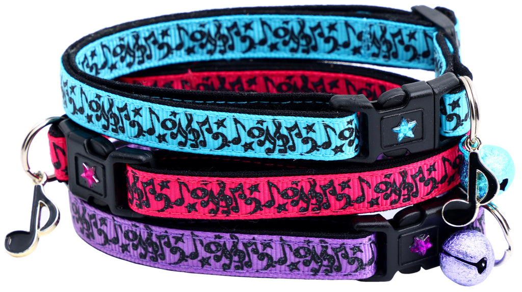 Music Notes Cat Collar