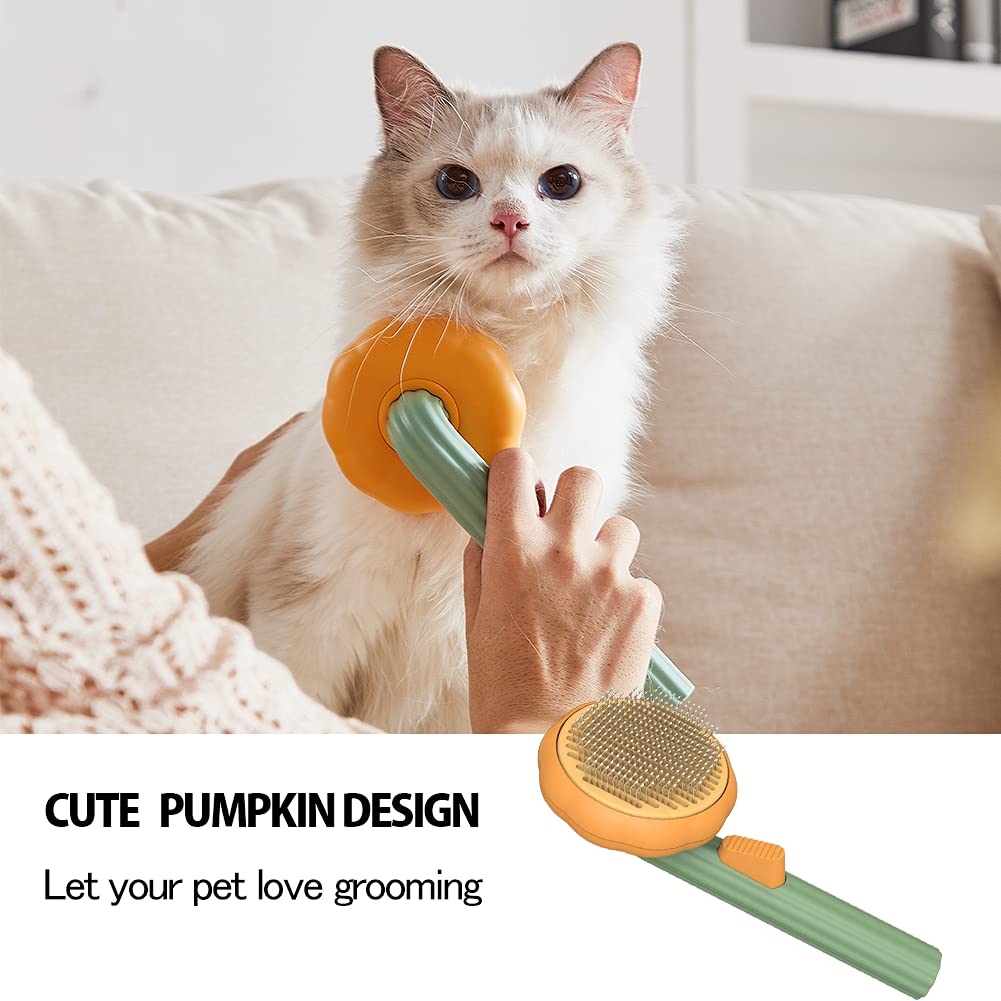 Pumpkin Design Needle Comb for Dog and Cat Grooming-1