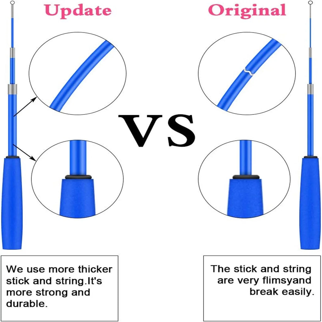 Cat Feather Toys, 13PCS Replacement Teaser with Bell Refills and 2PCS Retractable Cat Wand Toy , Interactive Cat Wand for Kitten Cat Having Fun Playing