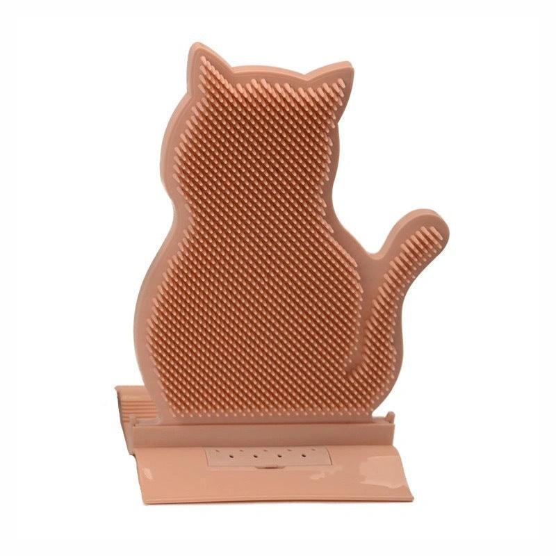 Cat Bliss: Self-Massage Brush With Catnip Wall Corner Grooming Toy