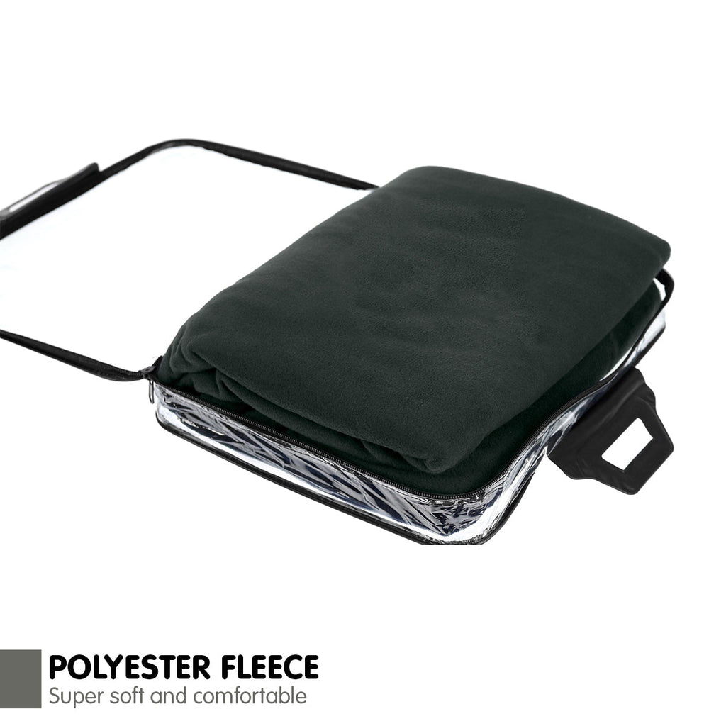 NNEDPE Heated Electric Car Blanket 150x110cm 12V - Black