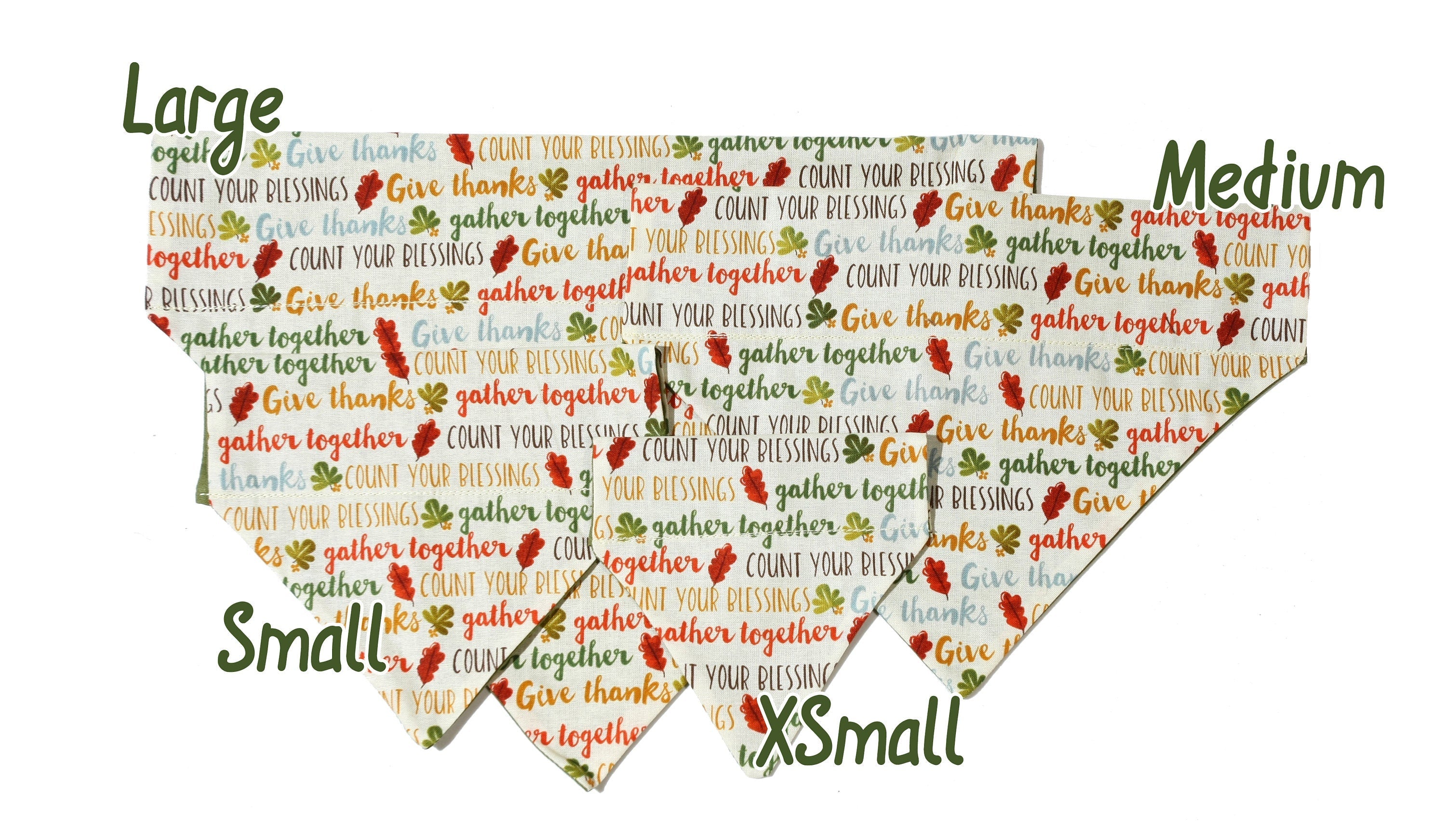 Thankful Words Pet Scarf