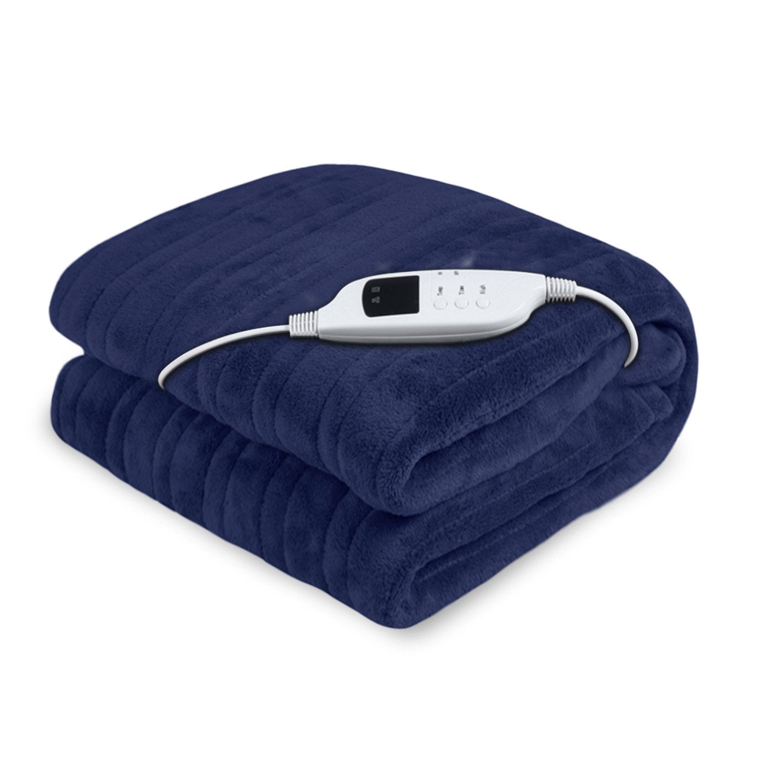 NNEDPE Heated Electric Blanket Coral Warm Fleece Winter Blue